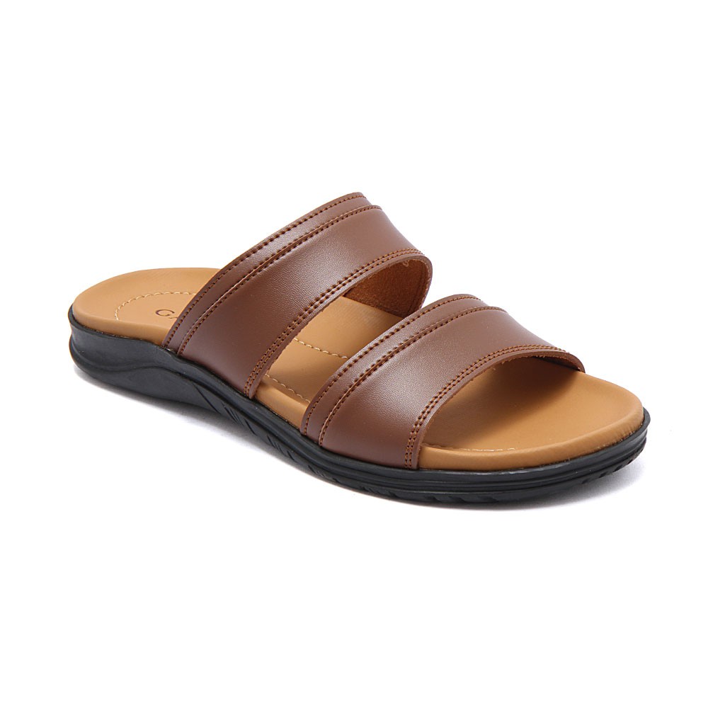  Gabino  Sandal  Pria Slip On Casual Delana Brown G2AB8005 