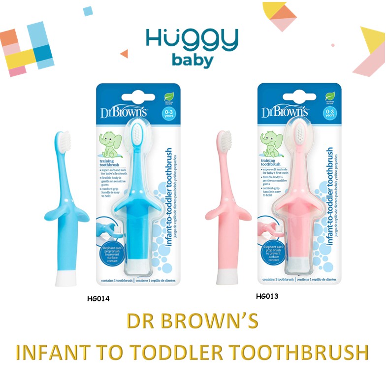 Dr Brown's Infant to Toddler Toothbrush 0-3 Tahun | Sikat Gigi Bayi