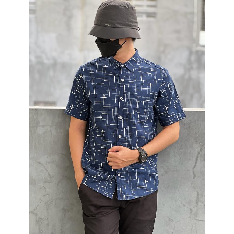 Mokokomo Kemeja Pria K57 Kemeja Lengan Pendek Kemeja casual