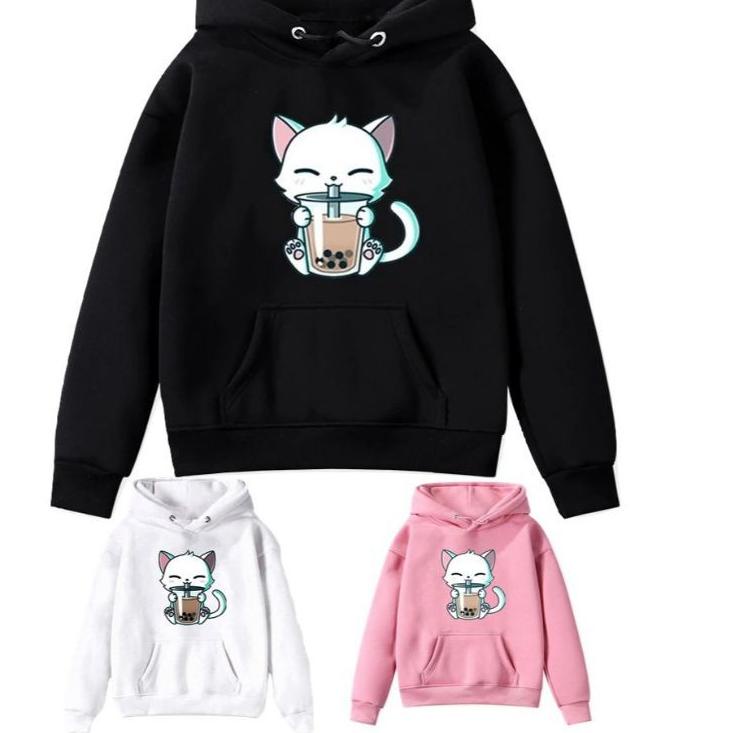 sweater anak perempuan/baju anak /hoodie anak kitten boba/ootd "KAS. 674997"