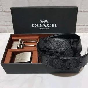 Ikat Pinggang Pria Coach Original Men Belt Logo Debossed Terbaru