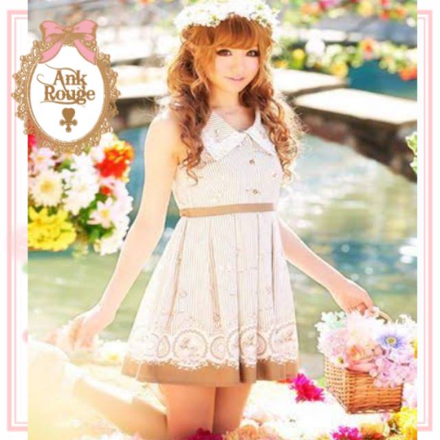 Ank rouge floral brown/blue dress