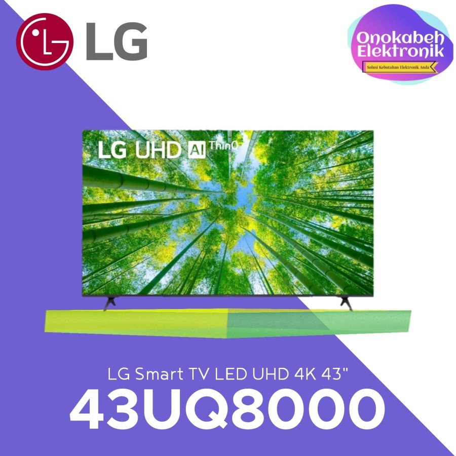 LG 43UQ8000PSC SLIM BEZEL 4K SMART TV LG 43 INCH 2022 43UQ8000 UQ8000