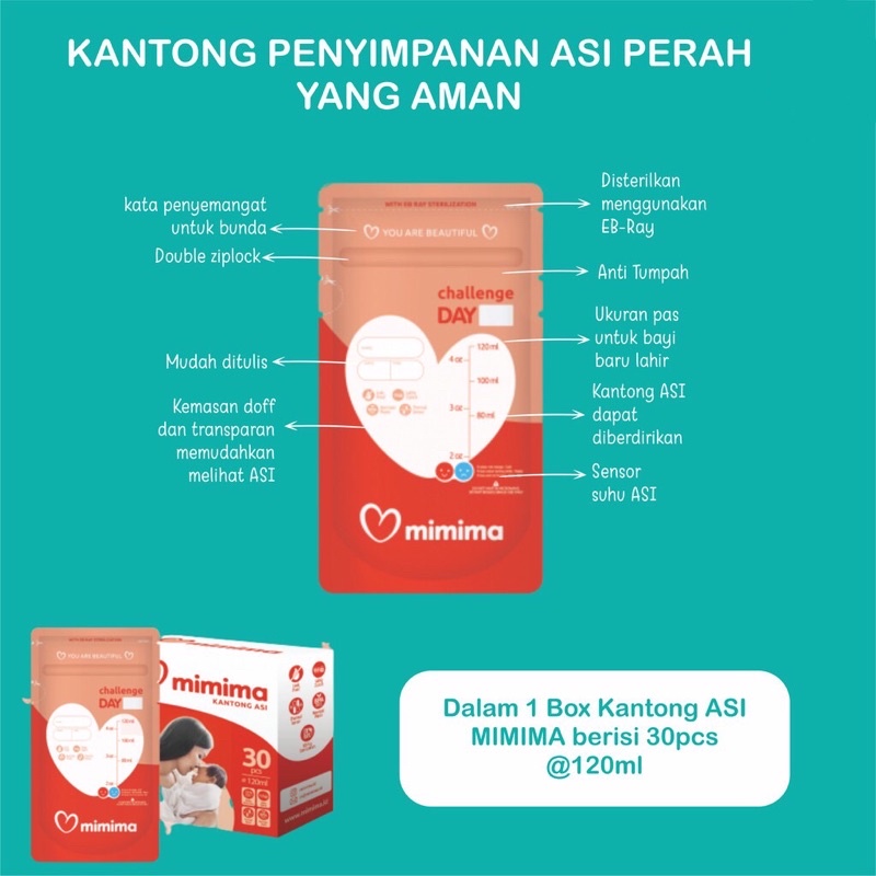 Kantong ASI MIMIMA 120ml 30pcs