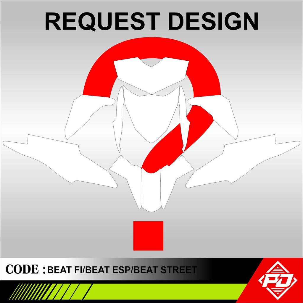 Decal Stiker Motor BEAT LAMA KARBU / BEAT FI 2013 - 2015 / BEAT FI ESP 2016 - 2018 / BEAT STREET LAM