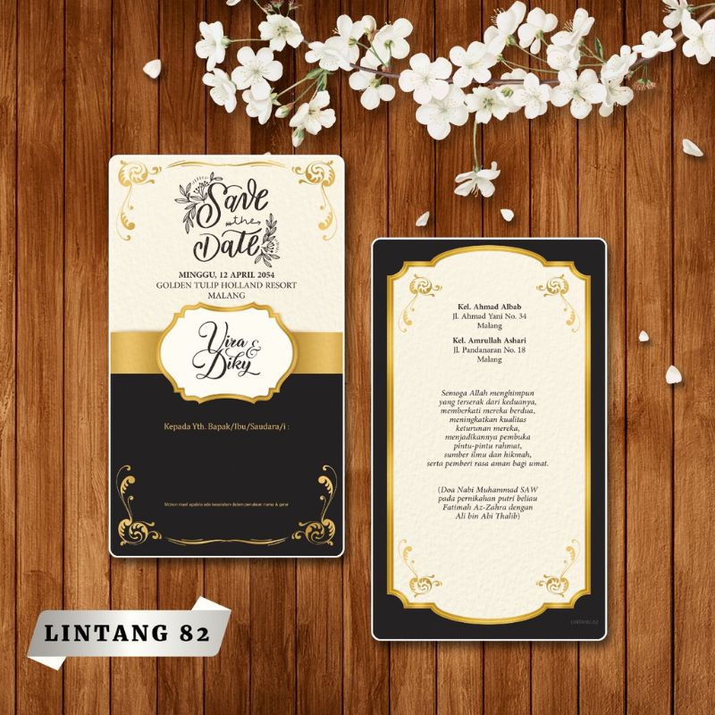 CETAK UNDANGAN NIKAH MINIMAL ORDER 50 PCS LINTANG 82 (PERNIKAHAN / KHITAN)