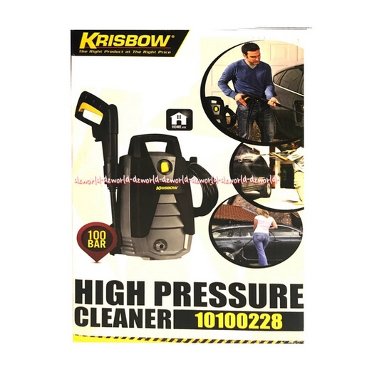 Krisbow High Pressure Cleaner dengan daya Vacum Air Semprotan Kuat tekanan maksimal 100 bar