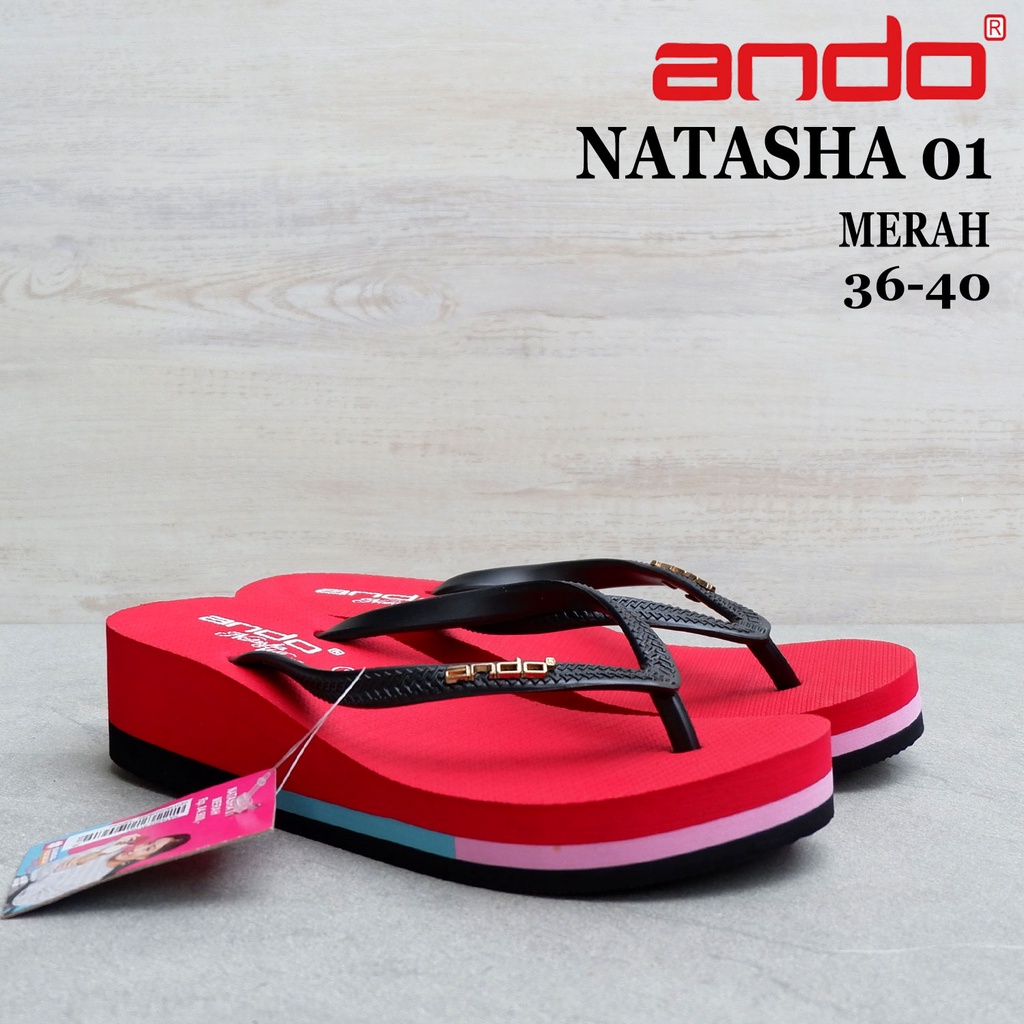 Sandal Wanita Ando - NATASHA 03 & NATASHA 02 - size 36-40 - sandal wedges wanita - sandal japit wanita-6