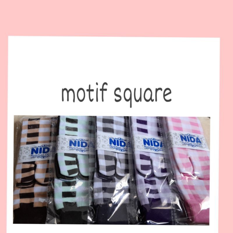 COD.Kaos kaki nida motif square/kaos kaki jari motif/kaos kaki murah