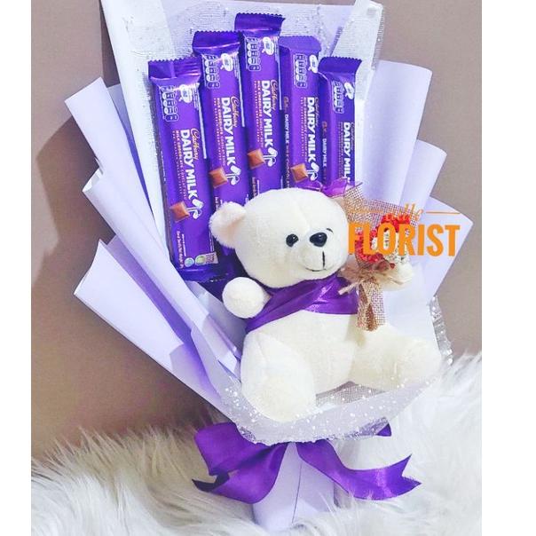 [KODE BARANG 3498]  BUKET COKELAT BONEKA BUKET SNACK / BUKET SILVERQUEEN / KADO WISUDA / KADO ULTAH