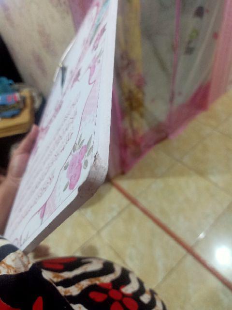 Jam Dinding 1 Set Shabby Pink Bunga