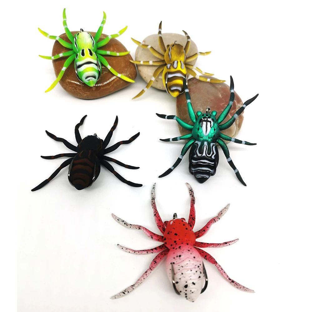 TOP Spider Umpan Lembut Gaya Baru Tahan Lama Buatan Portabel 4.7cm 6g Desain Realistis Umpan Bass