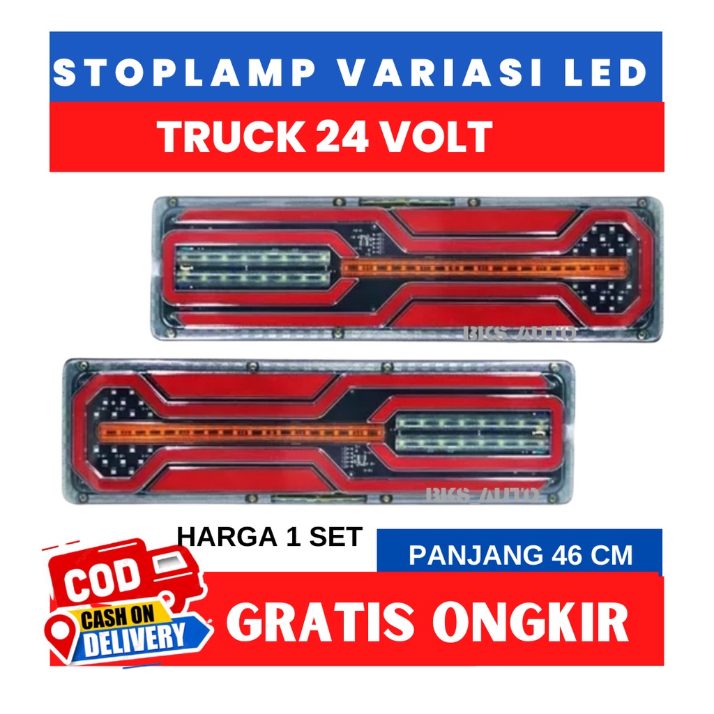 Lampu Stop lamp led variasi Rem sein Running Kedip Belakang Mobil Truck truk Canter Wings Box Traile