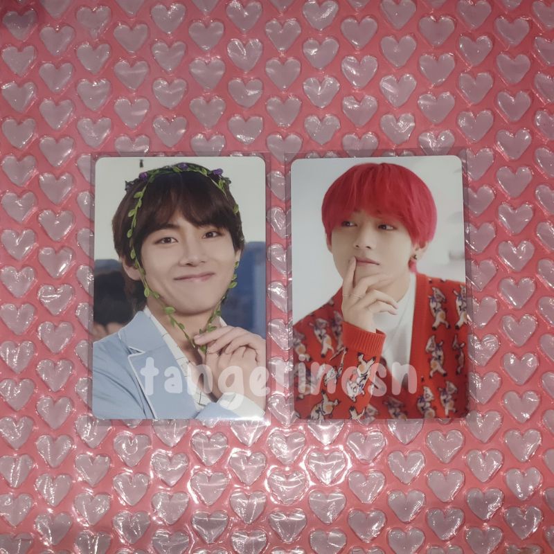 Photocard pc dicon 101 bts taehyung daun bunga cherry v tae ceri