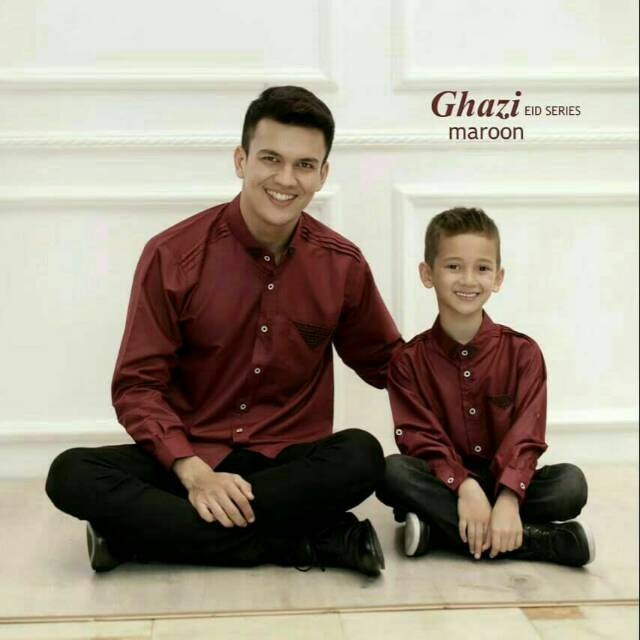 Baju Kemeja Koko Muslim Couple Ghazi Series by Ahzarayy
