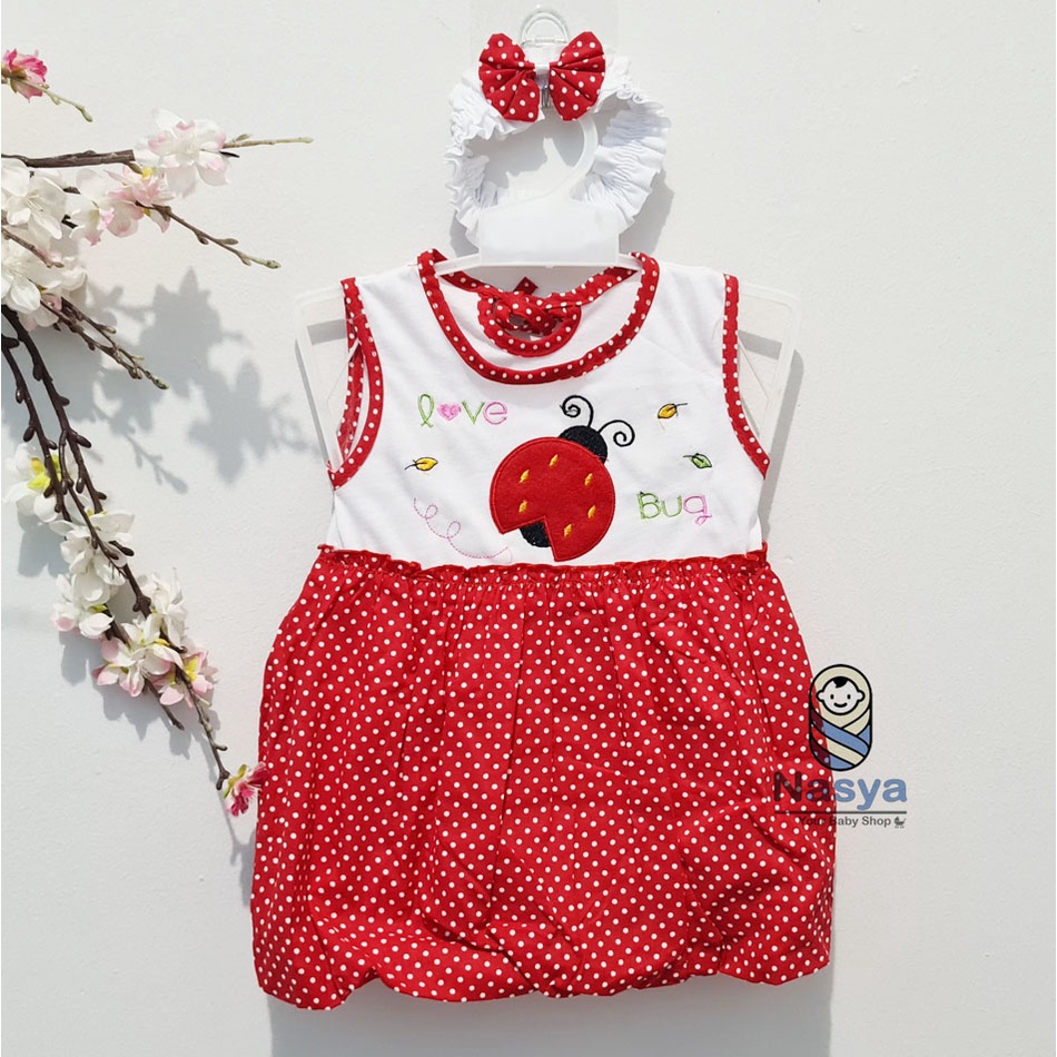 [P-066] Dress Bayi (0-6 bulan) / Setelan Bayi Perempuan Motif Lucu