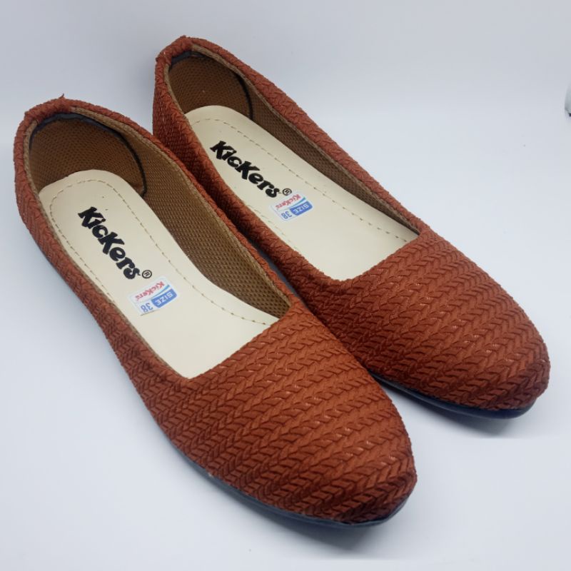 Promo 4.4 flatshoes wanita kickers kode RJ01 | sepatu flat shoes kickers