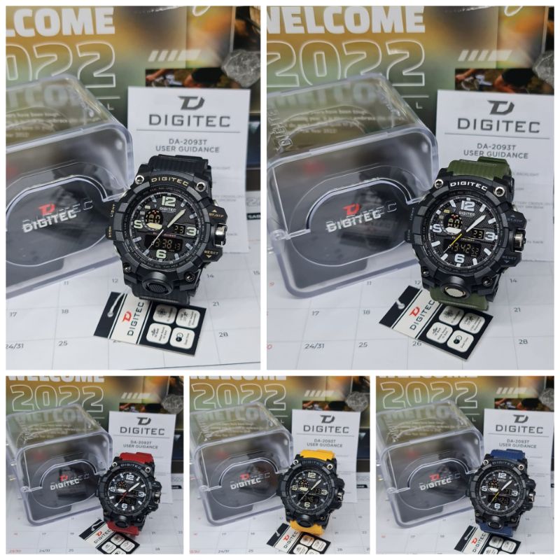 JAM TANGAN PRIA DIGITEC DOUBBLETIME DA-2093/DA2093T ORIGINAL