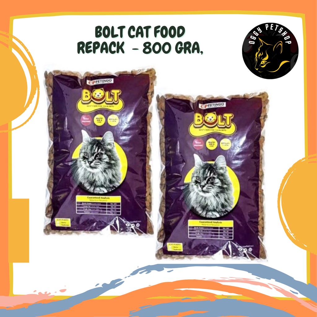 BOLT Adult Makanan Kucing Kibble Ikan/Kotak/Bulat Kemasan 800g