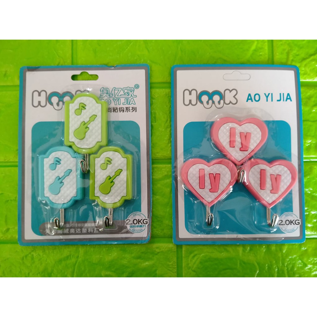 Gantungan Hook Baju - Gantungan Tempel Karakter - Stick Hook - Gantungan Hook - Gantungan Baju Hook Karakter - gantungan baju tempel karakter