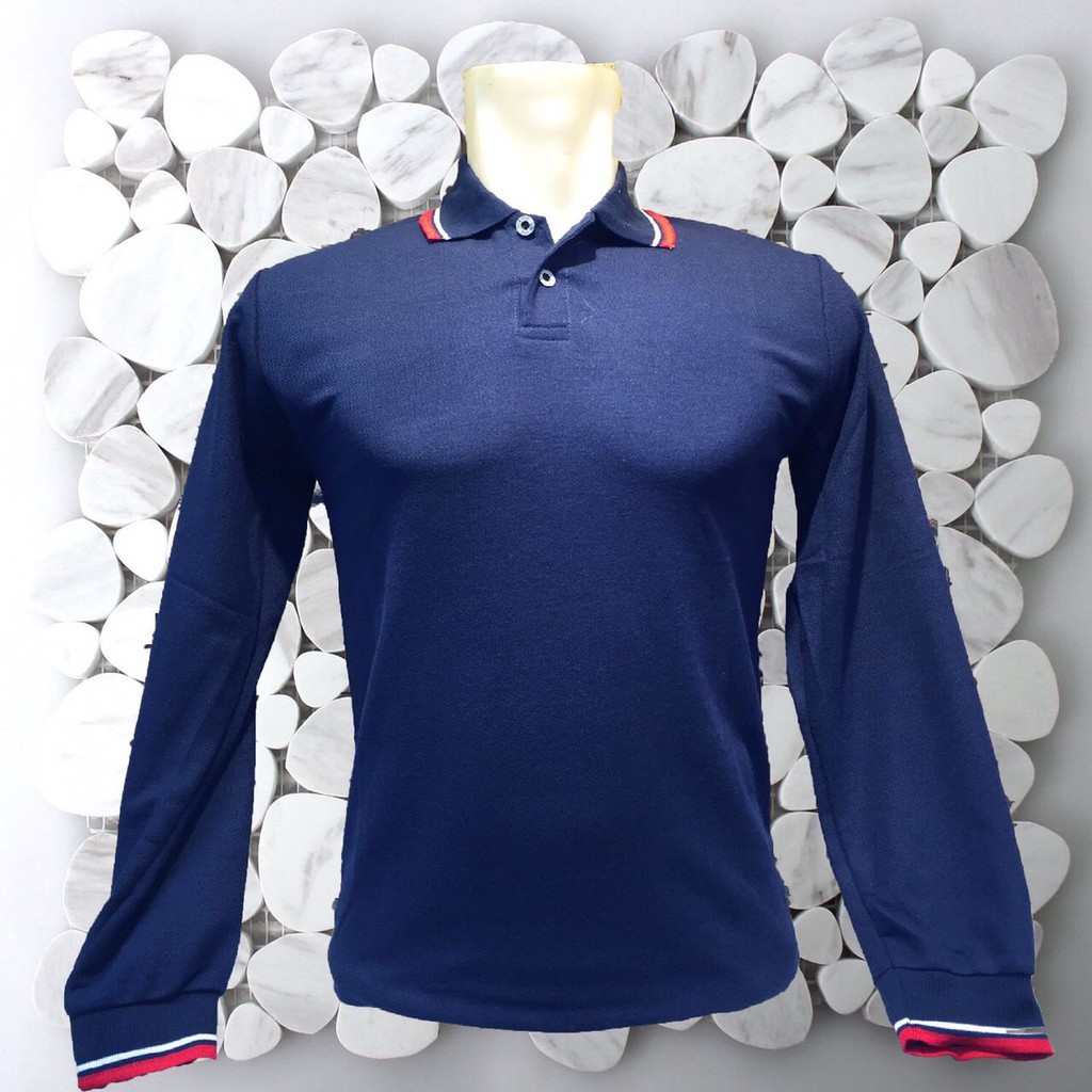 Polo Shirt Panjang, Polo Shirt, Polo Polos Panjang, Kaos Polo