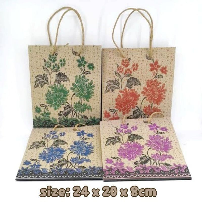 bag paper kraft tas kado tas kertas motif bunga paper craft kiky A small bag paper bag goodie bag