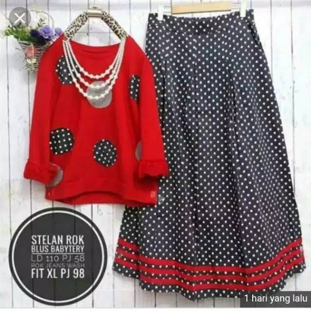 ( PROMO FLASH SALE ) WINDI SET STELAN ROK/MODEL TERBARU /KEKINIAN