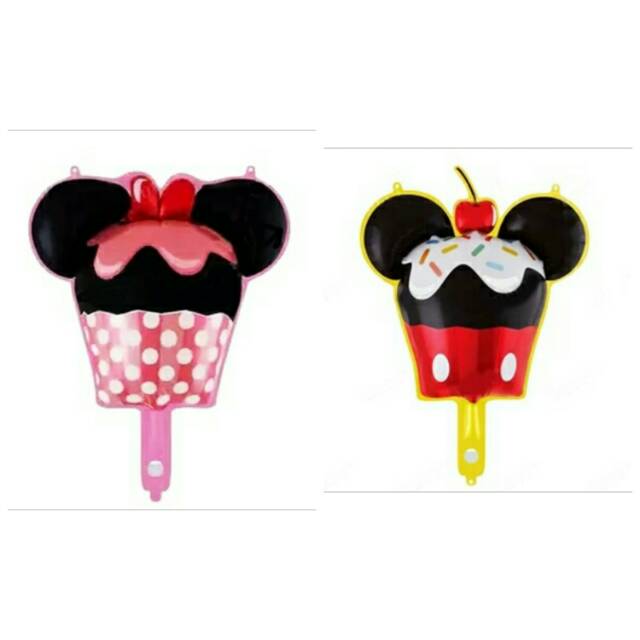 Balon ice cream mickey minnie