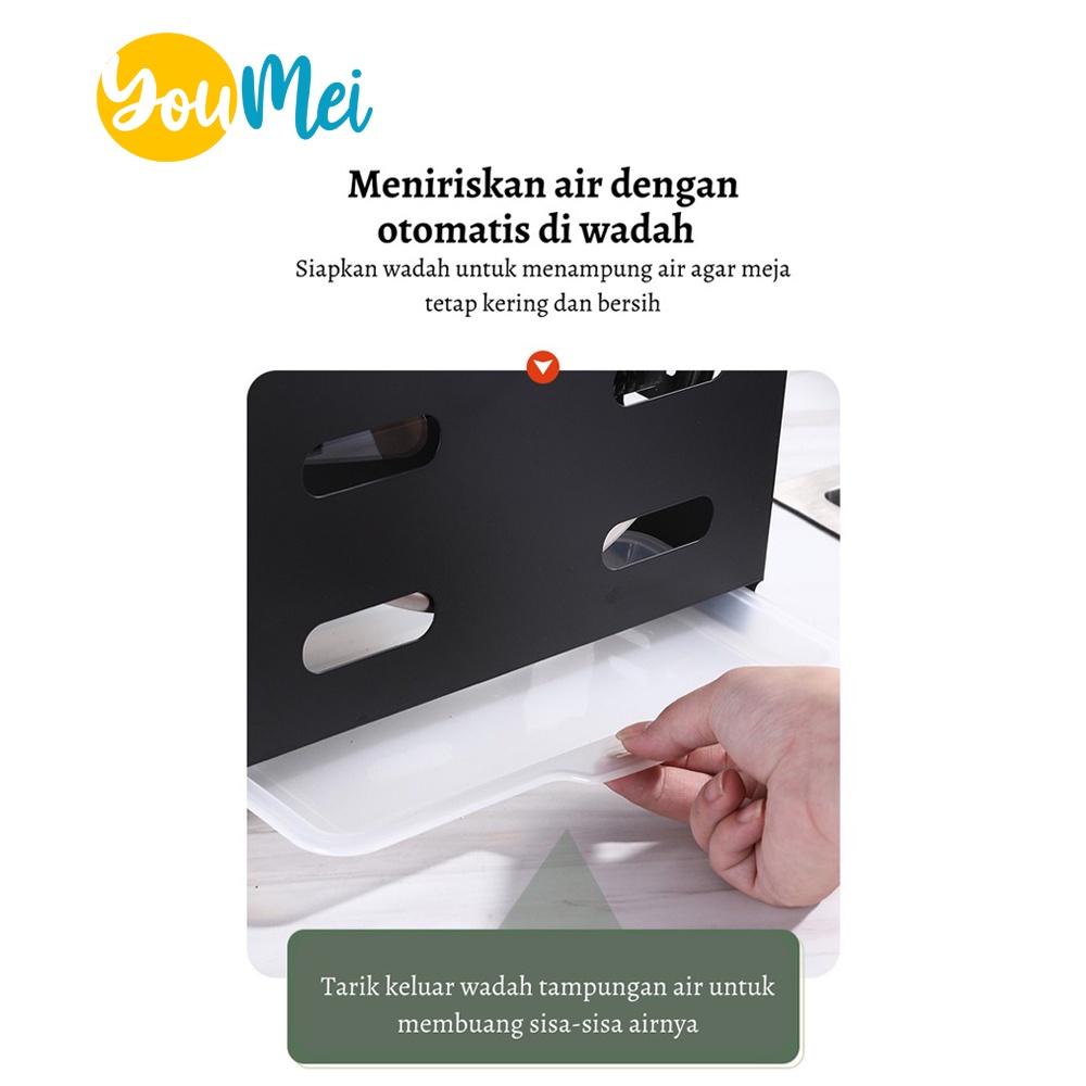 Rak Tempat Penyimpanan Besi Alat Masak  Pisau Talenan Gunting Parutan Tempat Tutup Panci - Hook Dinding Gantung Dapur Serbaguna - 1051