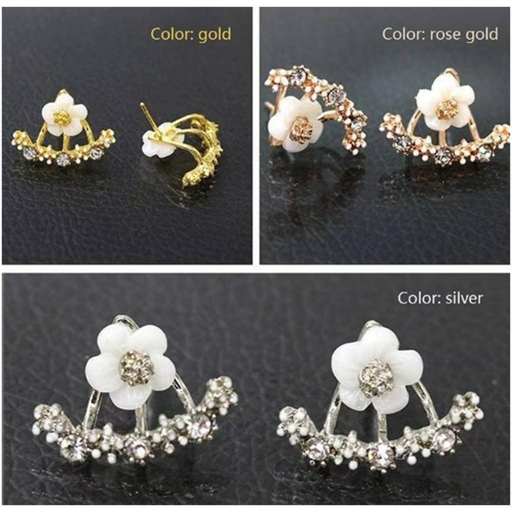 Anting Tusuk Bentuk Bunga Daisy Bahan Alloy untuk Wanita / Anting Cantik warna Gold / Anting warna silver