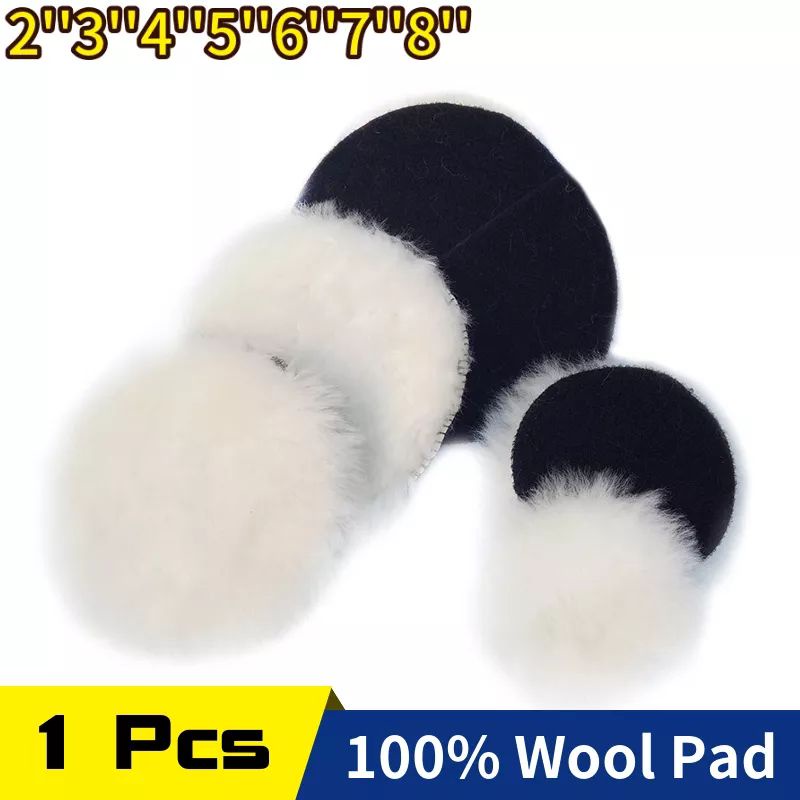 Wol Poles Lembut Ukuran 3&quot; / 4&quot; / 5 &quot; / 6&quot;  inch Wool Bludru untuk Pad Velcro Mesin Poles Gerinda