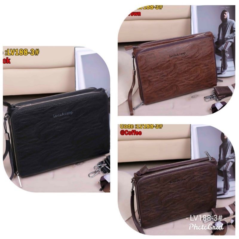 Tas Levis Tablet Document Leather Handbag 188-3  TYU 96  batam impor original fashion branded resell