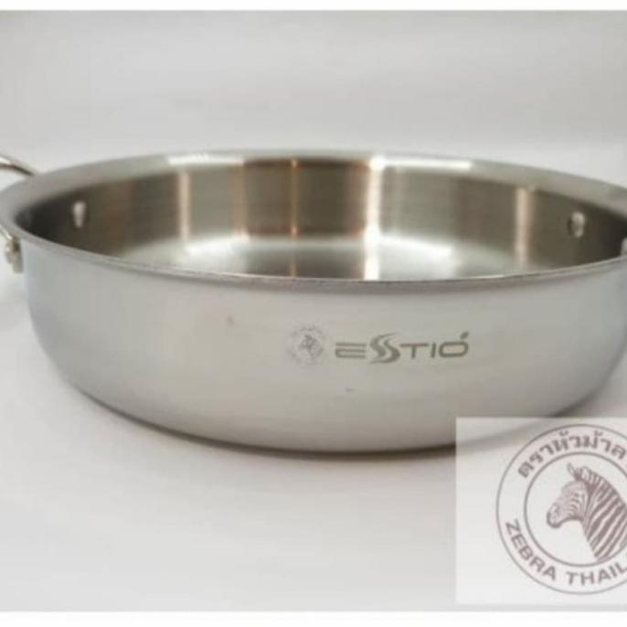 SALE FRYING PAN ZEBRA ESTIO STAINLESS STEEL 28 CM 5 PLY 176261 - WAJAN