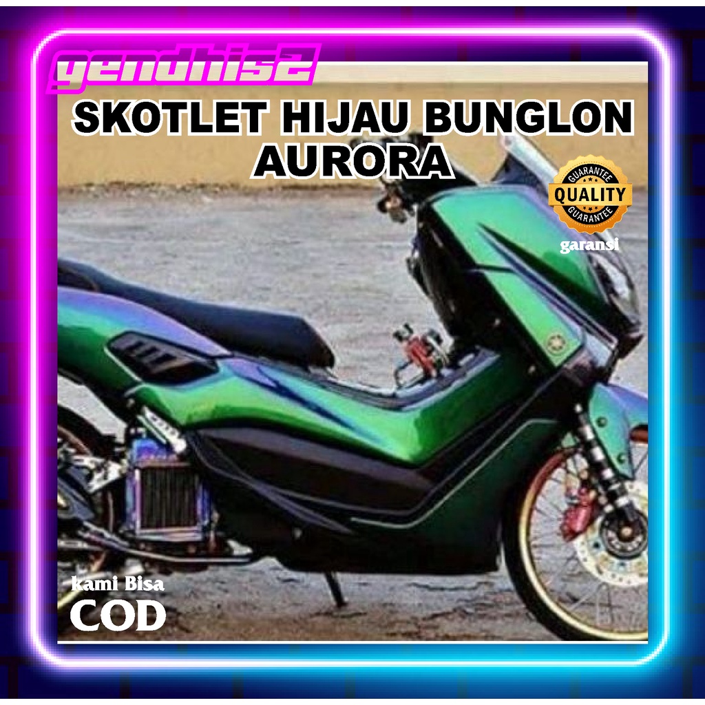 Skotlet bunglon pelangi hijau ungu biru merk sunfix