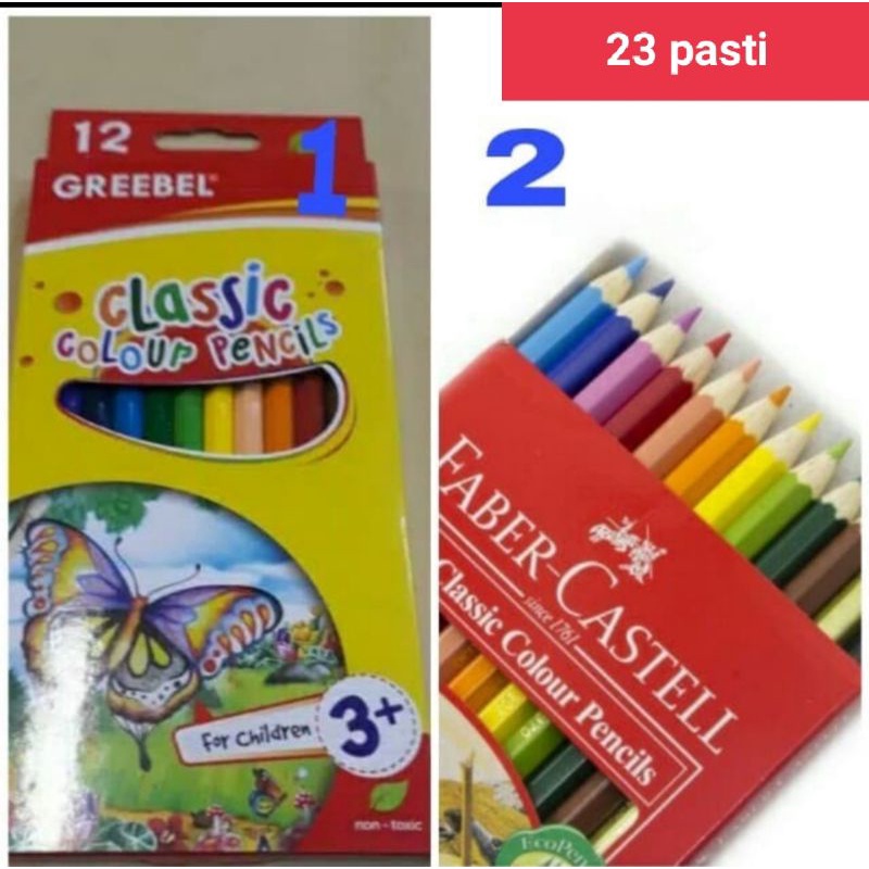 

pensil warna Faber-Castell/grebel 12 warna
