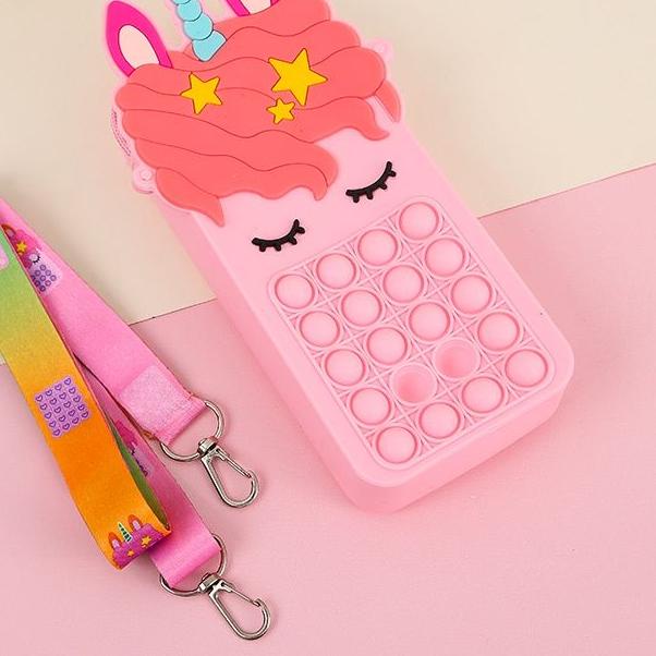 TAS POP IT UNICORN MUAT HP / TAS UNICORN UKURAN BESAR