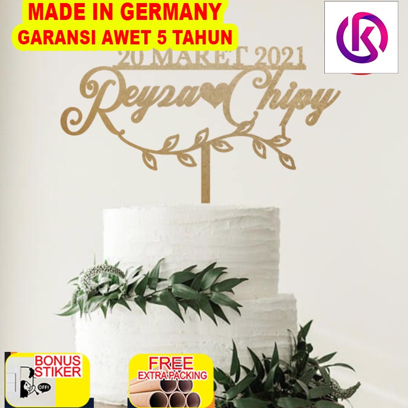 

Terlaris Wedding Cake Topper / Hiasan Kue Anniversary / Cake Topper - 10cm