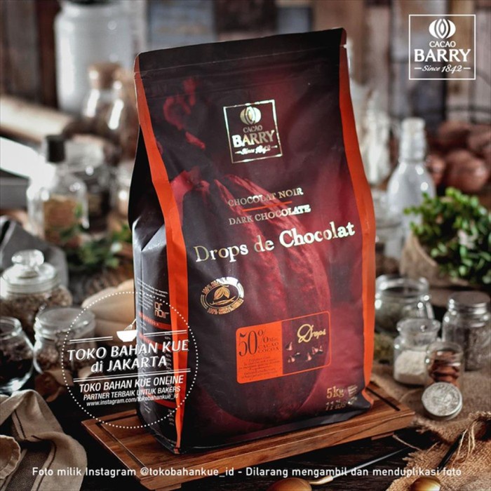 

Fchgtyani Cacao Barry Callebaut Drops De Chocolat 5Kg 50% Dark Chocolate Chip