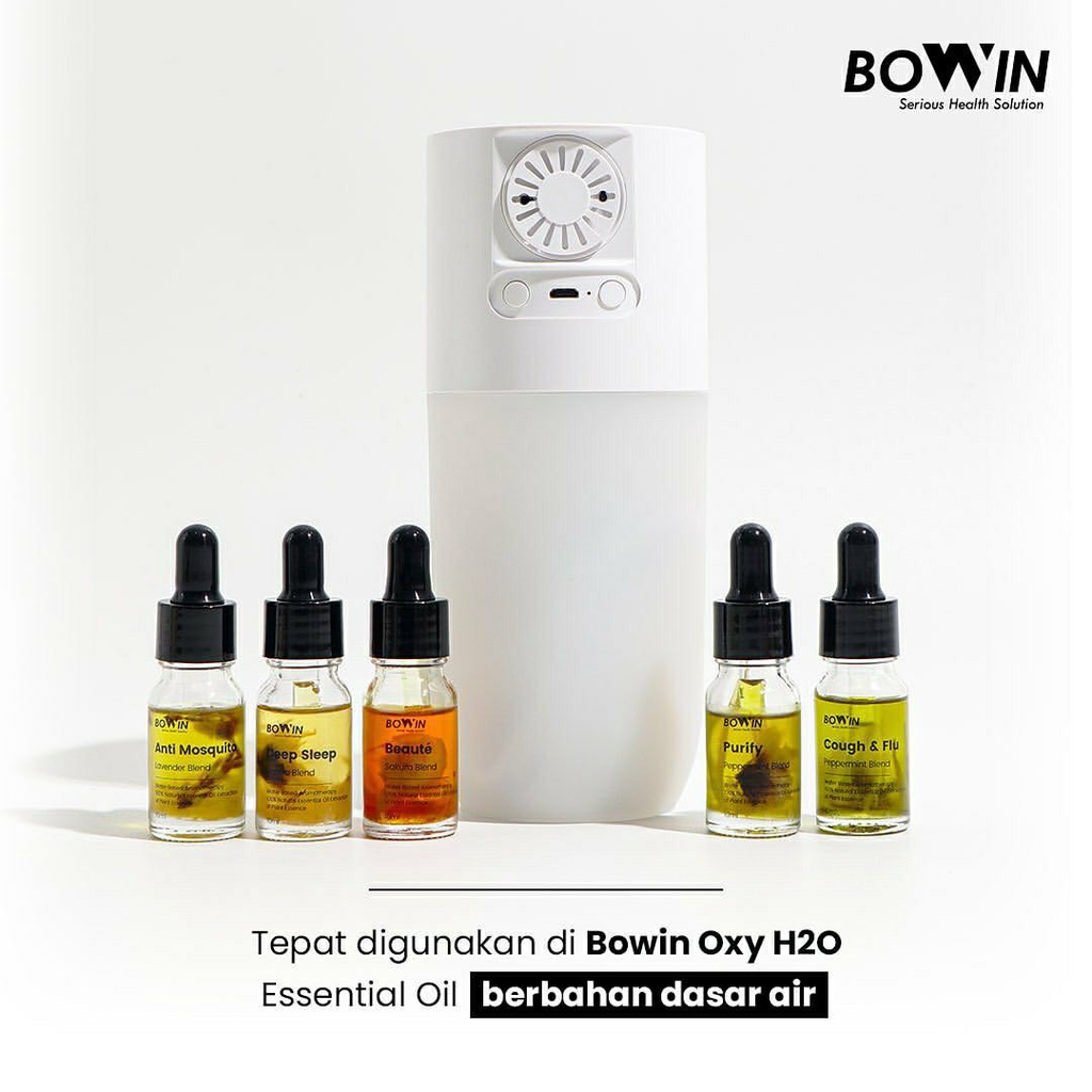 BOWIN ESSENTIAL OIL + Dry Flower 100% Organic &amp; Therapeutic - Water Based Aromatherapy