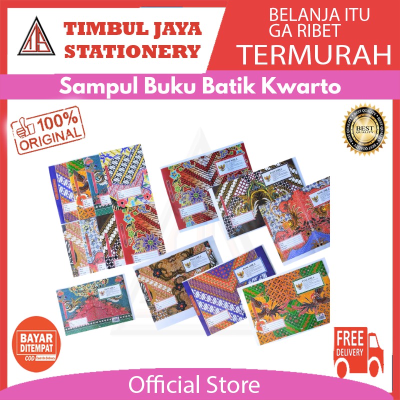 

Sampul buku kwarto batik tebal