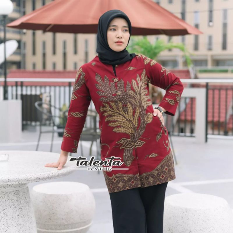 Batik pria lengan panjang batik tunik wanita batik Couple seragam kantor full furing