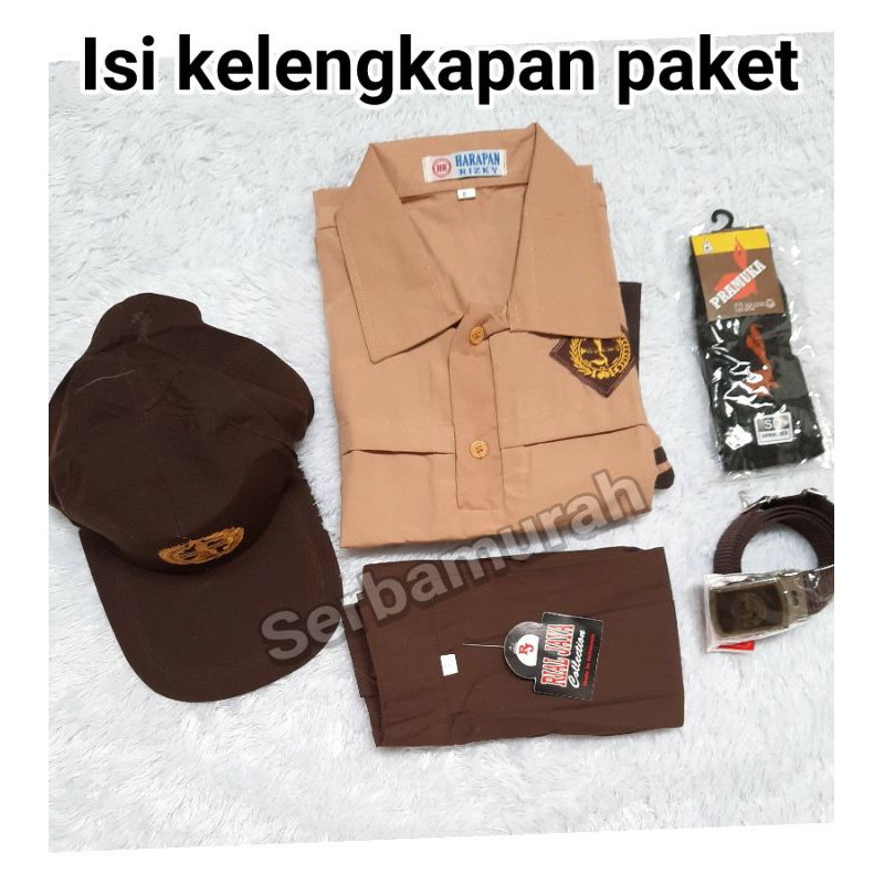 Set lengkap!!! Seragam pramuka perempuan baju siaga panjang rok panjang