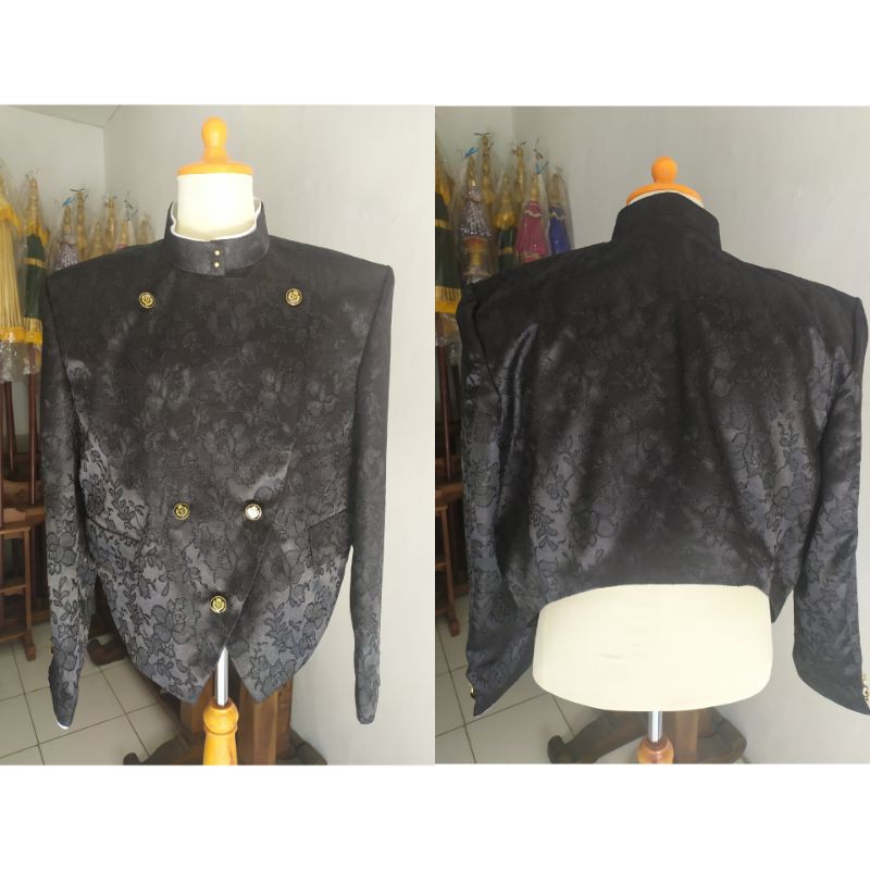 Beskap Jawa Solo Model Krowok Alusan Bahan Jaguar Glitter Premium