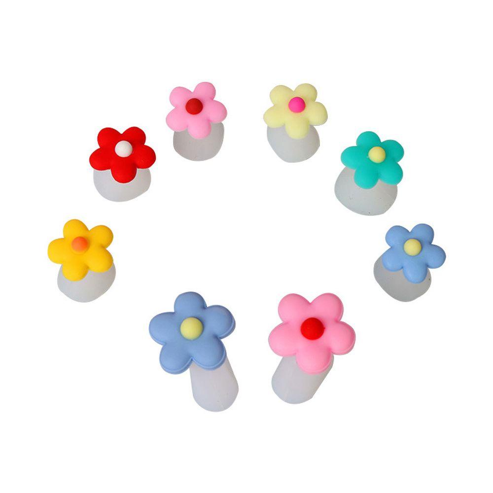 R-flower 8Pcs Pemisah Jari Kaki Silikon Pedicure Care Nail Art Foot Divider