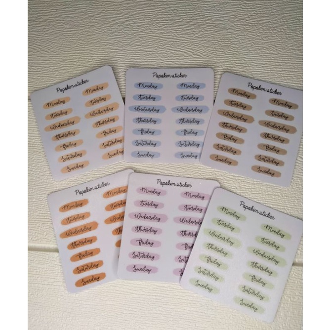 

Day Sticker set/label/journal/scrapbook