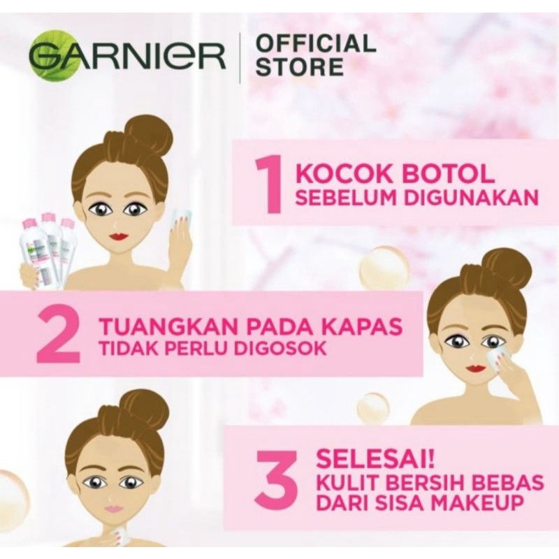 GARNIER MICELLAR CLEANSING WATER 400ml dan 125ML PEMBERSIH MAKE UP WAJAH