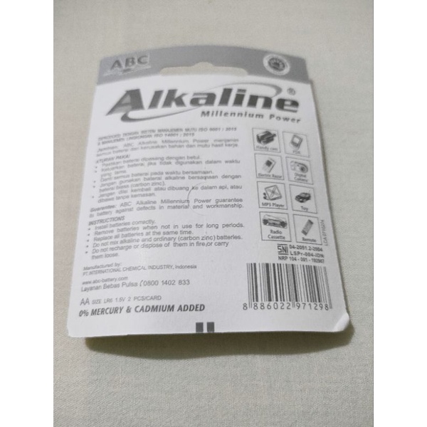 ABC ALKALINE BATERAI AA ISI 2