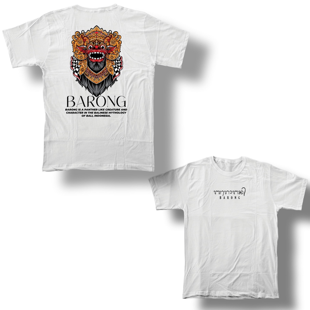 KAOS DISTRO motif BARONG BALI EDISI KEMERKEDAAN HUT R1 Ke 77 BAHAN CUTTON COMBED 30S / KAOS BAJU PRIA WANITA BISA COD