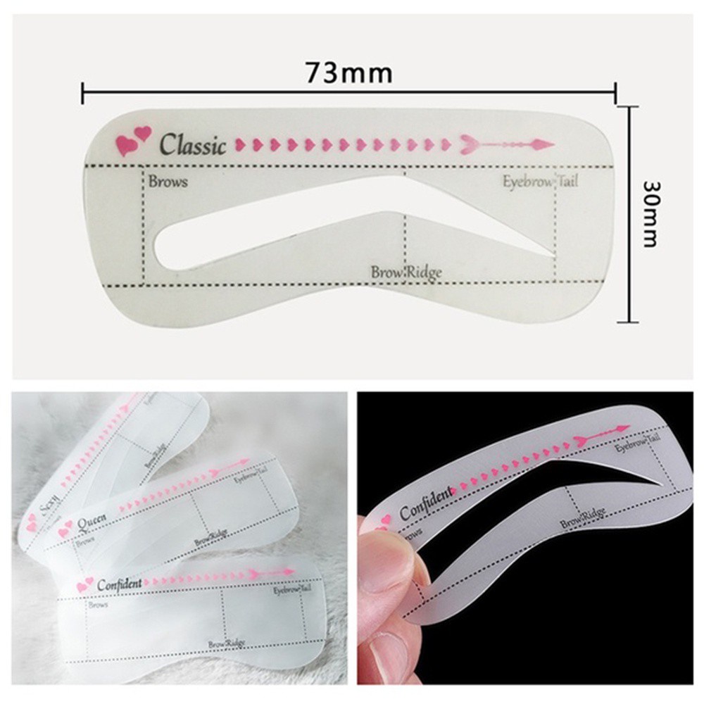 10pcs Reusable Eyebrow Mold Cards For Women