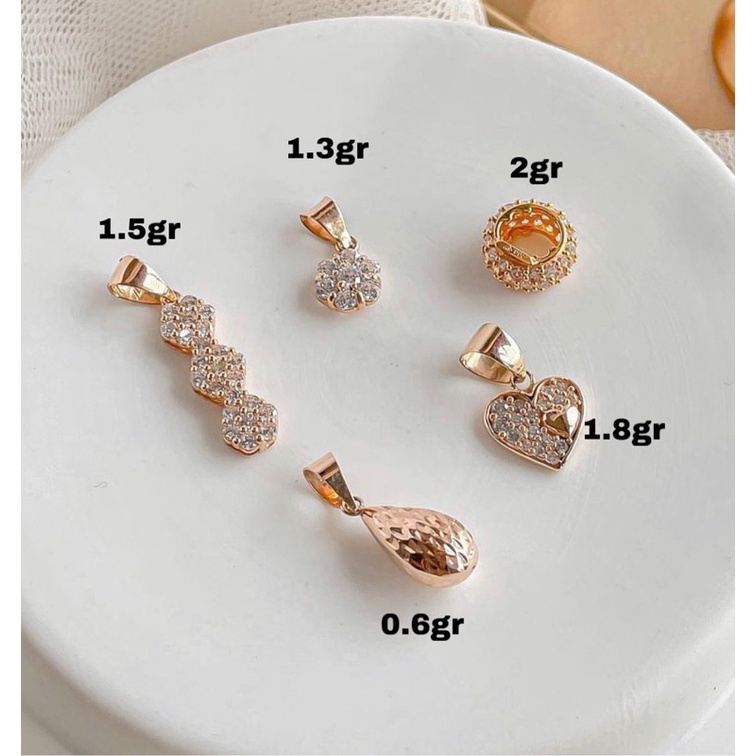 Liontin Emas Murah Dubai Bunga Krawang Emas Kadar 375